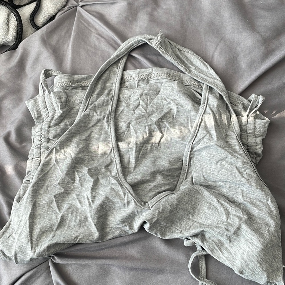 Grey crop top from SHEIN